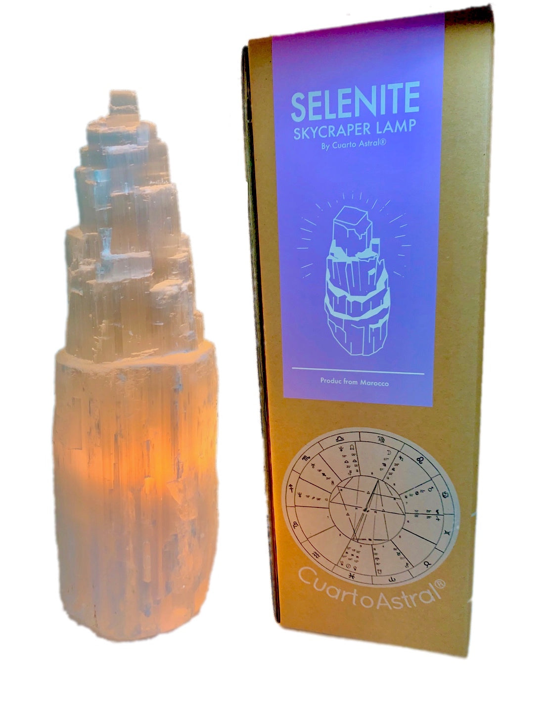 Selenite Crystal Lamp - Large Skyscraper